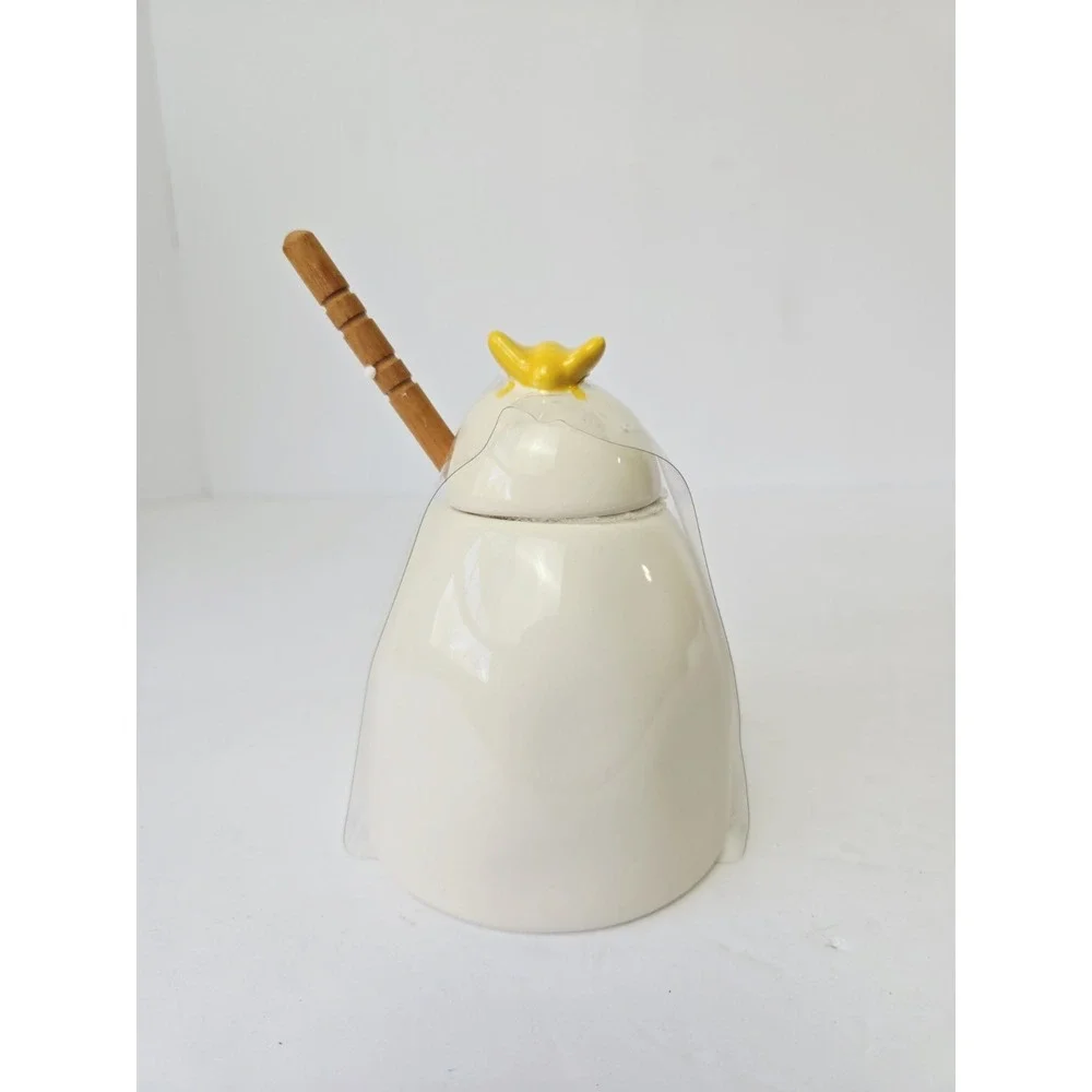 Rae Dunn Honey Pot Dish Jar with Dipper Artisan Collection by Magenta Ray Dunn‎